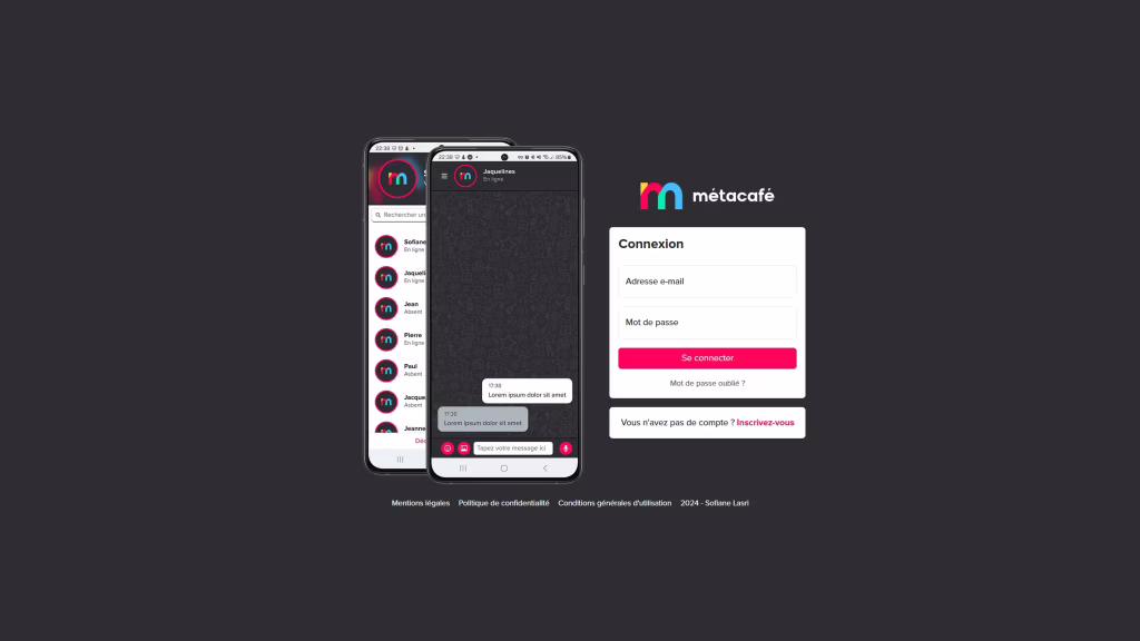 Login page