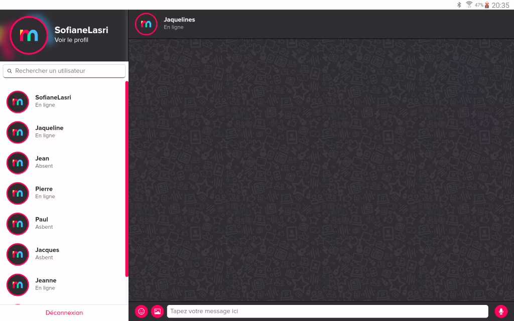 Screenshot on an Android tablet.
