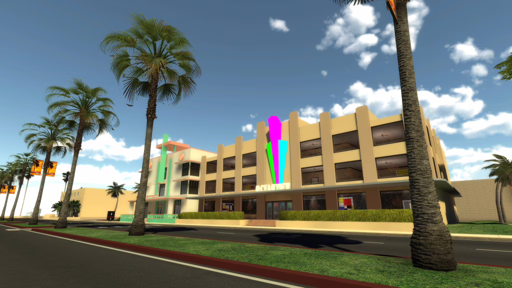 The Ocean View of GTA Vice City, recreated on the map.