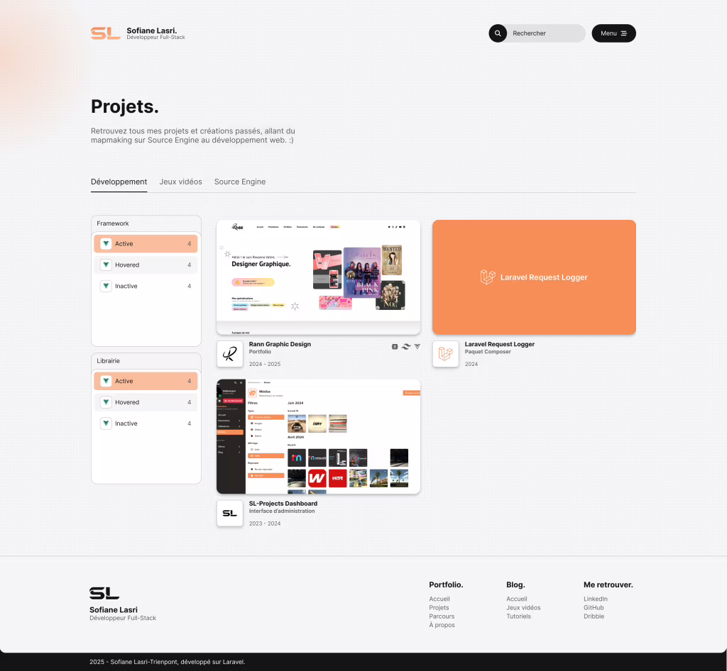 Project page mockup