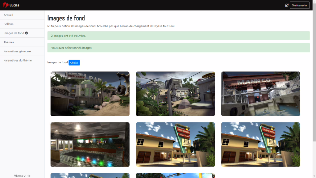 Background image management