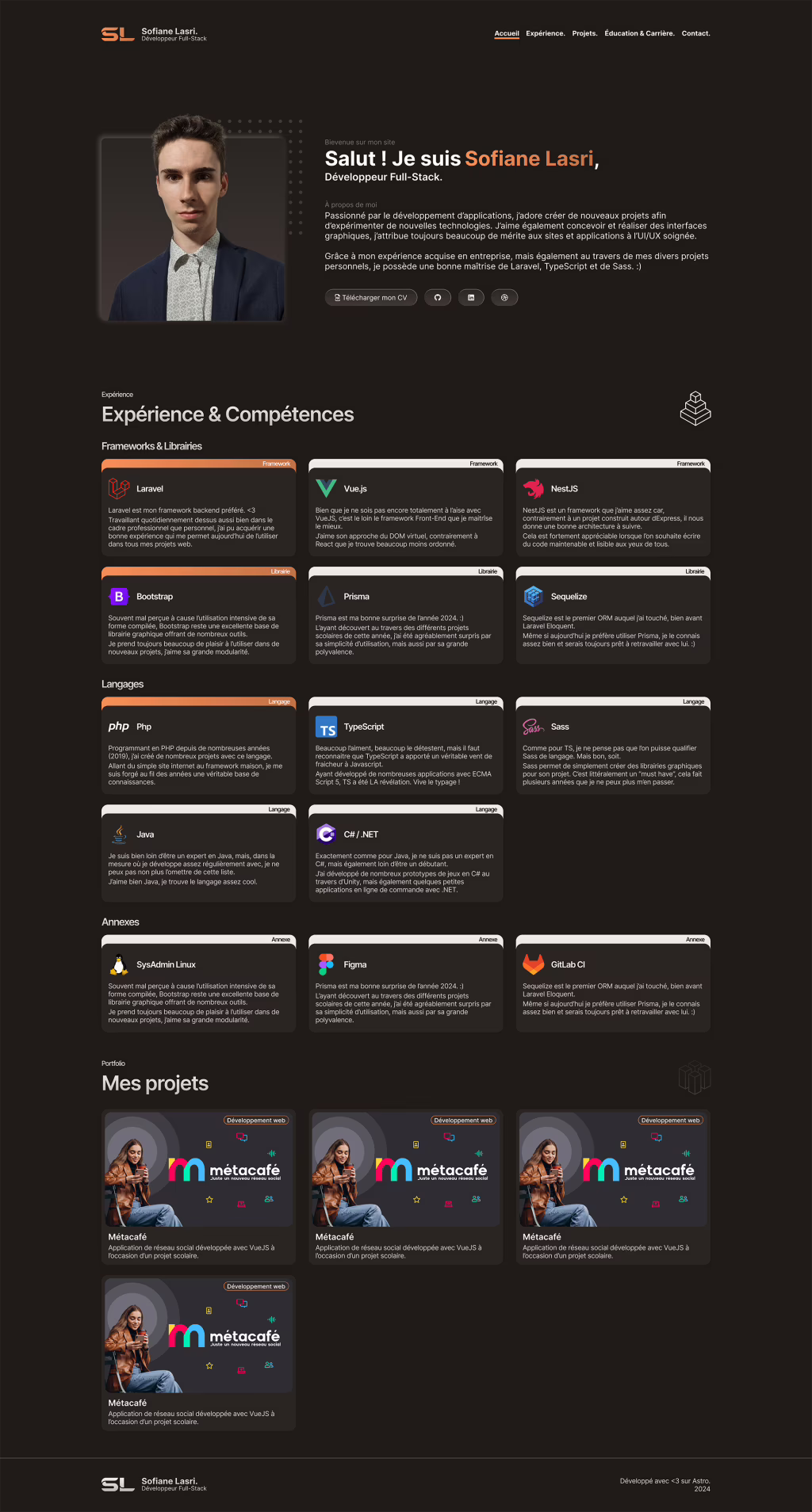 Dark theme mockup