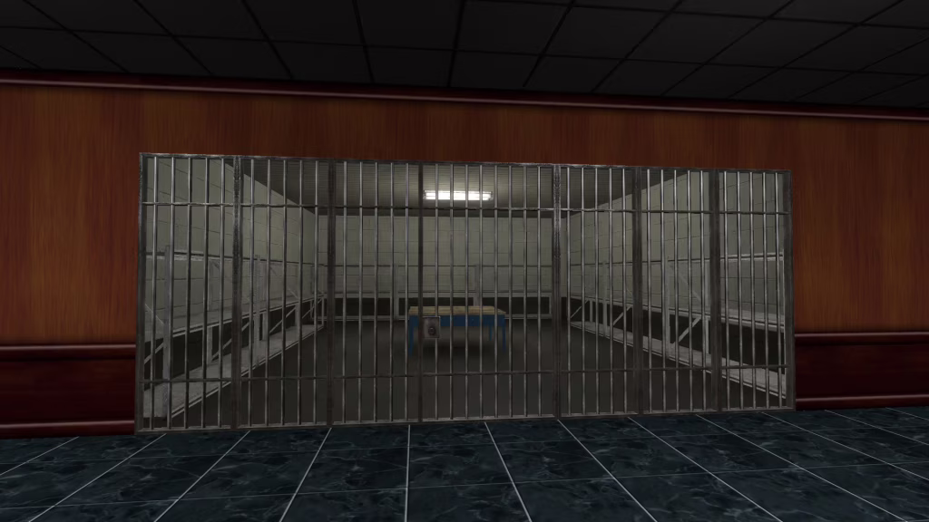 Secure room in the bank's basement