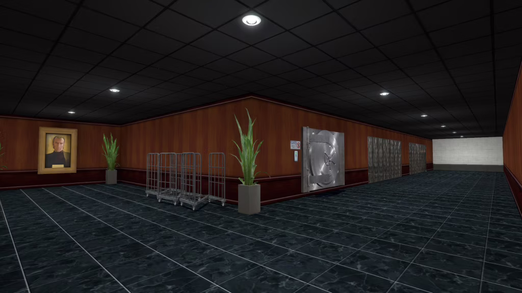 Bank basement