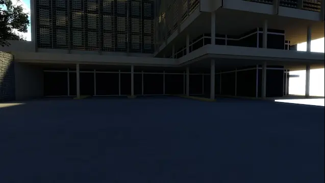 Vue du parking intérieur