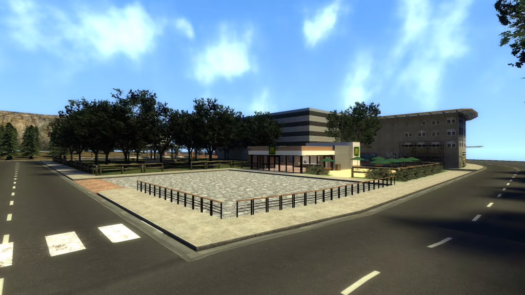 McDonald's restaurant and park