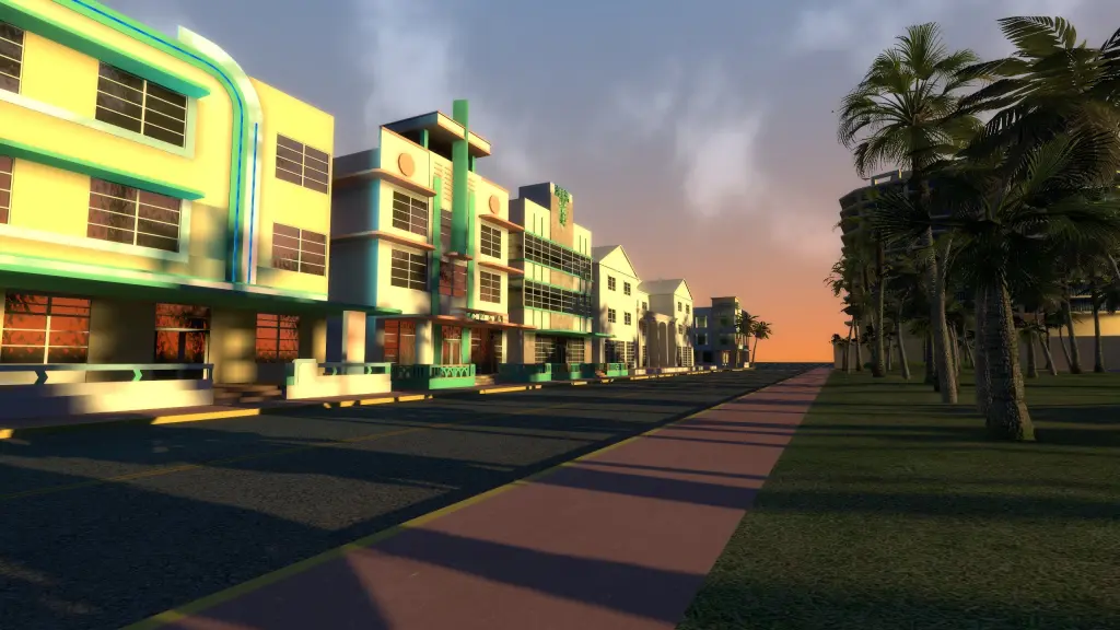 Vue en perspective de la rue