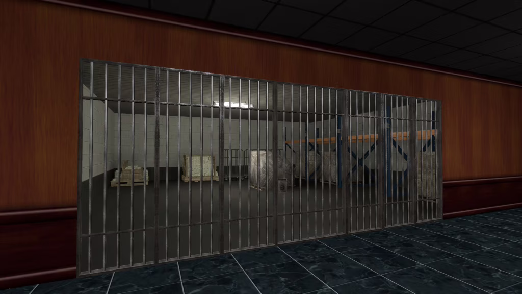 Secure room in the bank's basement