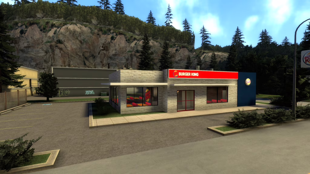 Taco Bell remplacé par le Burger King d'Evocity, restylé avec leur design moderne (2016)